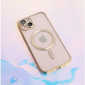 Magnetic Phone Case for iPhone 14 Pro Max [Compatible with MagSafe] Mil-Grade Drop Protection Slim Shockproof Protective Clear Phone Case for iPhone 14 Pro Max,Gold