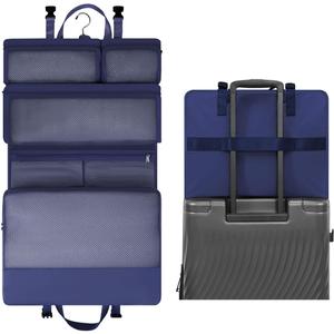 ECOHUB Hanging Travel Closet Portable Luggage Organizer Carry-on Packing Bag,Blue