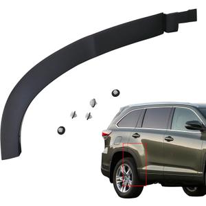 XQSMWF Right Rear Wheel Fender Flare with Clips Compatible with Toyota Highlander 2014-2019 Replace 750770E020 75077-0E020 Door Lower Fender Trim Molding Moulding