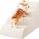 Dog Stairs for Small Dogs, High Density Foam Dog Steps, Extra Wide Non-Slip Pet Ramp for High Beds Or Couch, Soft Doggie Ladder for Dogs Injured, Older Pets, Small Cats