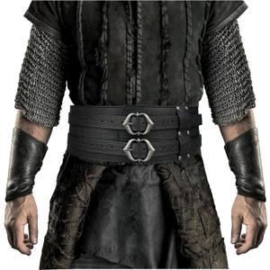 HiiFeuer Viking Wide Belt, Medieval Faux Leather Armor Belt, Knight Corset Belt, LARP Halloween Costume