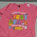 Watch Out First Grade Here I Come Back To School 1st Grade T-Shirt, Small
