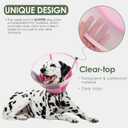 AOFITEE Dog Cones for Medium Dogs, Soft Dog Cone Collar After Surgery, Adjustable Cone for Dogs to Stop Licking, Translucent Pet E-Collar Alternative for Wound Healing(Pink, Medium) (M)