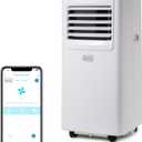 BLACK+DECKER Portable Air Conditioner 8,000 BTU (5,100 BTU SACC) with Wifi & Remote Control, 3-1-in Air Conditioner, Fan & Dehumidifier with App, Alexa & Google Assistant