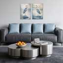 OAAPITI 2 Pcs Blue Heron Wall Art Watercolor Birds Canvas Print Nature Inspired Art for Living Room Coastal Home Decor, 24"L x 16"W