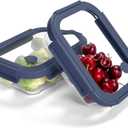 2-Pack Glass Food Storage Containers with Tempered Lids (21.3oz/2.7cup) - Airtight Snap Lock, Microwave & Oven Safe (-4~ 950F), Freezer to Baking Dish, BPA-Free, Gift Box (Blue)