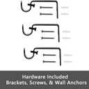 GXOACKJ Curtain Rods for windows 28-78 inch, 5/8 inch Decorative Matte Black Splicing Heavy Duty Metal Curtain Rod set with Brackets