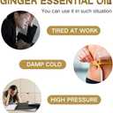 5PCS Belly Ginger Oil,Ginger Oil Massage,Ginger Essential Oil Care for Skin(10ml)