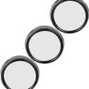 Hemoton Computer Rearview Mirror 3-Pack with Suction Cups for Office Cubicle Desk Safety Viewing Compact Rearview Magnifying Mirror 2.95 Inch Pc Material