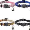 Yizepet Cat Collars with Bells, Breakaway Kitten Collar, Cute Kitty Collar, Pet Supplies Accessories (Girid)