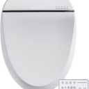 ZMJH Bidet Toilet Seat, Electric Smart Heated Seat with Slow Closes, Vortex Wash, Warm Dryer, Rear and Front Wash, Warm Water, Remote Control, and Night Light, White, A102S-W (Elongated)