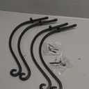 AJART Hanging Plant Hanger Outdoor: 12-Inch Metal Bird Feeder Wall Hooks - 4 Pieces Black Plant Bracket Hook for Hanging Flower Baskets