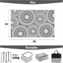 Ileading Reversible Plastic Outdoor Rug Modern Geometric Style Patio Straw Mat Waterproof Deck Carpets Non Shedding Portable Area Rugs for RV Beach Backyard Outside Pool Picnic Camping (5'x8'Grey)