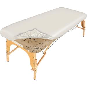PU Leather Massage Table Cover Waterproof Massage Table Cover Protector Elastic, Odorless & Anti-Wrinkle Wipeable Massage Bed Cover Fitted for 6FT Massage Bed/Spa Bed/Lash Bed (White, 1Pcs) (70" x 30" (Rectangular))