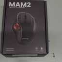 SABLUTE MAM2 Wireless Trackball Mouse, Rechargeable Ergonomic Mouse with Thumb Control for 3 Devices (Bluetooth and USB), 5-Level DPI, Silent Click, Compatible PC Laptop Mac iPad, Easy Clean