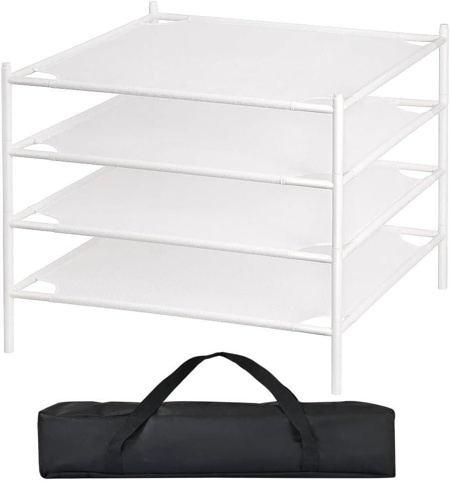 Stackable Laundry Drying Rack, Herb Drying Rack Sweater Drying Rack Mesh Clothes Drying Rack, 4-Layer