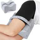 Knee Pillow for Side Sleepers,Cooling Leg Pillow for Sciatica, Knees,Back,Joints Between Legs,HIPS Pain Relief When Side Sleeping,Spine Aligning Support for Surgery Recovery, Pregnancy (Basic Strap, Gray)