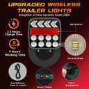 Wireless Trailer Lights, Adjustable Magnetic LED Trailer Lights with Reflectors, Rechargeable Tow Tail Light Kit for Trucks, Boats, RVs, Campers, IP67 Waterproof, Black