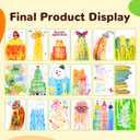 YPLUS Rainbow Scratch Art for Kids, Creative Squeegee Painting Kits, DIY Rainbow Scratch Paper, Magic Kids Crafts with Rubbing Game, Birthday Gifts for Girls Boys 5 6 7 8 9 10