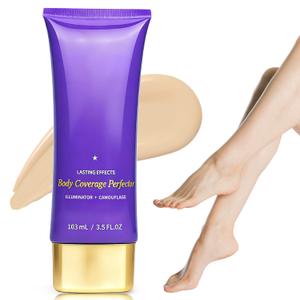 Tattoo Cover Up Makeup Waterproof, Body Coverage Perfector Leg Body No Transfer, Bruise Scar Cover up Long Lasting, Tattoo Concealer Skin Full Coverage, Wedding, Party, Swimming 3.5oz, Warm Radiance
