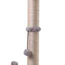 MECOOL 34 Tall Cat Scratching Post Premium Basics Kitten Scratcher Sisal Scratch Posts Trees with Hanging Ball for Indoor Cats, Gray
