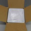 ZEAYEA 4 Pack Melamine Berry Basket, Berry Bowl With Holes, Square Kitchen Fruit Basket for Christmas, 5" Colander Cute Container for Grape, Strawberry, Cherry, Berries, Veggies, White