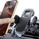 MRGLAS 2026 Upgraded Phone Holders for Your Car with New Metal Hook Clip, Handy Air Vent Cell Phone Car Mount [One Hand Operation], Universal Automobile Cradle for iPhone Android and All Smartphones