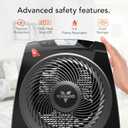 Vornado TAVH10 (2025) Space Heater with Remote for Home, Fan Only Option, Digital Display with Adjustable Thermostat, Advanced Safety Features, Timer, Auto Climate Control, Heater for Bedroom, Black