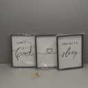 Set of 3 Framed Farmhouse Give it to God and Go to Sleep Signs 11x14 Above Bed Wall Decors for Bedroom Wood Signs (Black)