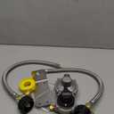 Rv Propane Regulator 2 Tank Hose, Propane Regulator 2-Stage Auto Changeover Rv Propane Regulator, Propane Tank Gauge, Dual Propane Tank Connection kit for RV Trailers Camper Propane Regulator Dual Kit