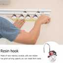 ibasenice 12 Pcs Christmas Shower Curtain Hooks, Cute Snowman Rust Proof Shower Curtain Rings, Resin Stainless Steel Xmas Decorative Hangers for Winter Holiday Bathroom Farmhouse Home Decor