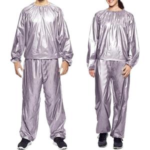 Swibow Heavy Duty Sauna Suit Men Women Weight Loss Exercise Slim Gym Fitness Workout Anti-Rip Sweat Sauna Suits (4X-Large, Silver)