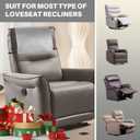 Recliner Headrest Protector,Non Slip Waterproof Headrest Cover,Leather Recliner Headrest Cover for Sofa,Furniture,Living Room,Office Chair 17x27 inLight Gray