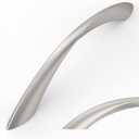 Amerdeco 10 Pack Brushed Satin Nickel 6.3 Inch(160mm) Hole Centers Kitchen Arch Twisted Cabinet Pulls Cabinet Hardware Kitchen Handles for Cabinets Cupboard Handles Drawer Pulls ZH0048