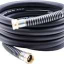 Leader Garden Hose 15ft x 5/8", Heavy Duty Short Water Hose, Female to Female Fittings, Five Layered Braiding for Durability, 1000PSI Burst, 200PSI Working (Black)