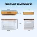 Trash Bag Holder Dispenser  2-Piece Organizer with Bamboo Lid & PET Base  Under Sink Kitchen Cabinet Bag Storage Solution
