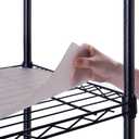 Poofzy Wire Shelf Liner 18 x 48, Set of 5 Shelf Liners for Wire Shelving Plastic Non-Adhesive for Pantry, Kitchen Cabinets (Gray)