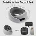 WANDER PLUS Travel Pillow, 100% Pure Memory Foam Travel Neck Pillow Airplane Neck Support Ergonomic Design Best for Sleeping Plane Car Train Office Flight for Adults Black