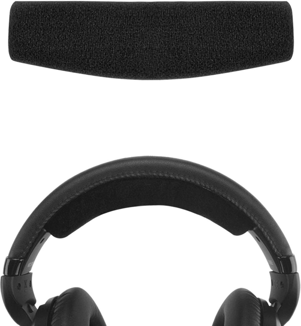 Geekria Velour Headband Pad Compatible with Sennheiser HD 598/ 598SE/ 598CS/ 595/ 569/ 559/ 558/ 555/ 518/ 515, Game ONE, PC360, PC373D Headphones, Replacement Band Repair Part (Black)