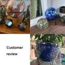 2 Pack Metal Gazing Ball Stand for 10 or 12 Inch Outdoor Garden Gazing Globes,Metal Display Stand for Plant or Flowerpot Holder,Birdbath Bowl Stand 5 Inch Tall,Black