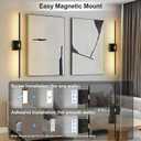 iThird Battery Operated Wall Sconces Set of 2: 10000mAh Rechargeable Wireless Wall Lights, 360 Rotatable Magnetic Wall Lamp, 4CCT Dimmable LED Wall Lighting for Bedroom Living Room Hallway, 31.7in