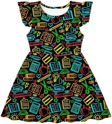 RAISEVERN Toddler Girls Dress Summer Ruffle Flutter Sleeve Dresses for Kids 6Y