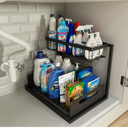 Under Sink Organizer – Perfect 2 Tier Under Sink Organizers and Storage | Kitchen Sink Organizer, Under Kitchen Sink Organizer, Sink Organizer, Under the Sink Organizer for a Clutter-Free Space