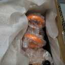 Phopich Ground Anchor Screw in, 4 Pack Spiral Trampoline Anchors with Nut and Tool Swing Set Anchors Tent Stakes High Wind Heavy Duty for Sheds, Carports, Mobile Home Orange