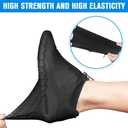 Shiwely Silicone Waterproof Shoe Covers, Upgrade Reusable Overshoes with Zipper, Resistant Rain Boots Non-Slip Washable Protection for Women, Men (XL (Women 11-13, Men 9.5-13), Black)