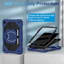 WESOROL Case for Galaxy Tab A11 Plus/A9 Plus 11 Inch,Shockproof Cover for Samsung Tablet A11+/A9+ Case with Screen Protector 360 Rotating Stand Pencil Holder Shoulder Strap,Navy Black