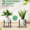 Plant Stand Indoor Adjustable, Metal Modern Indoor Plant Stand, Heavy Duty Plant Stands Outdoor Corner, Stable Plant Holder, Fits 8 to 12 Inches Pots, Black, 1 Pack, Pot & Plant Not Included