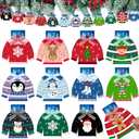 12 Pcs Winter Card Holder Gift Ugly Sweater Shaped Wooden Money Holders Money and Card Sleeves Thank You Appreciation Gift Decor(Stripe)