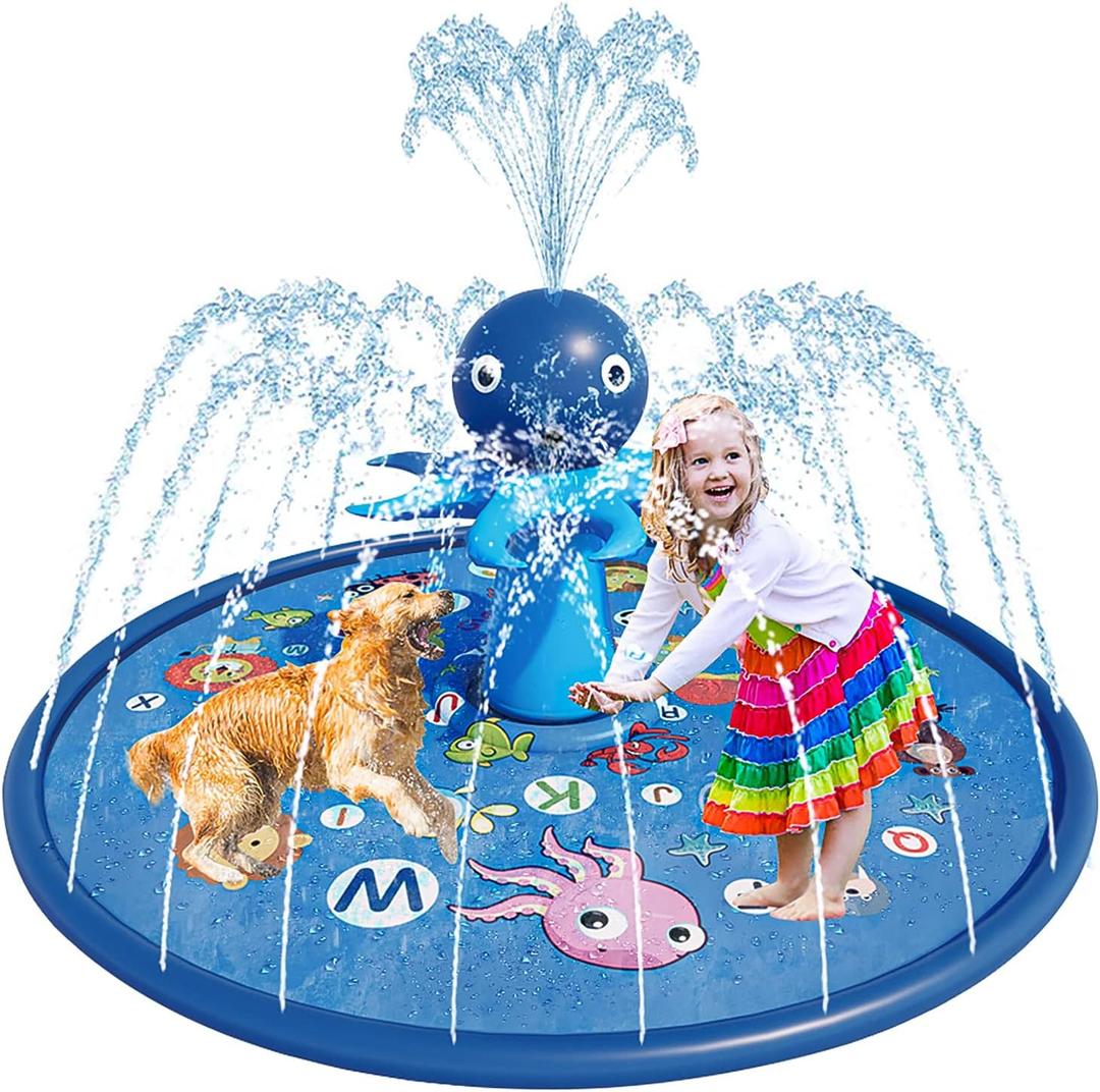 Blasland Splash Pad for Kids, Octopus Sprinkler for Toddlers, 67" Inflatable Summer Water Toys, Wading Kiddie Pool, Baby Pool, Outdoor Play Mat for 2 3 4 5 6 7 8 Years Old Boys Girls