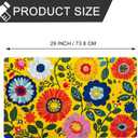 Welcome Mat 17x29 Inch Spring Summer Outdoors Indoors Front Door Mat, Low Profile Doormat for Outside Inside Home Entrance, Non Slip Rubber Back Floor Rugs for Entryway, Yellow Flower